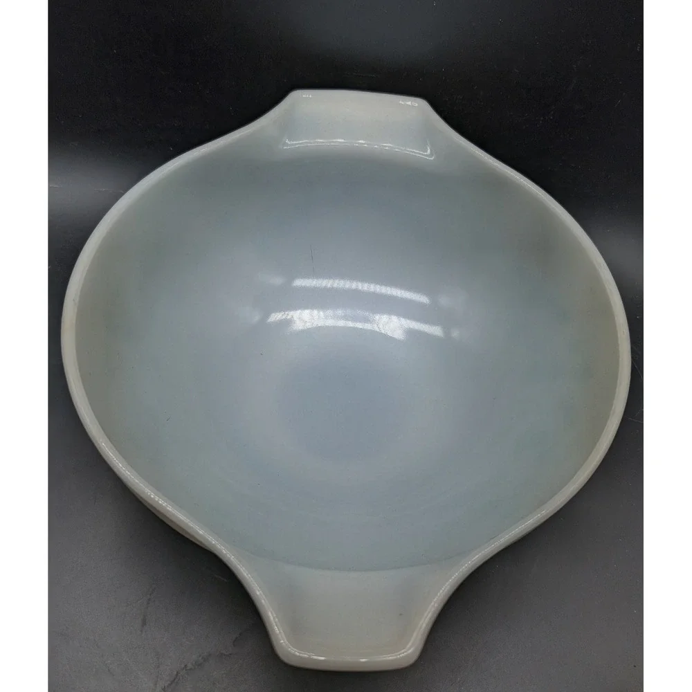 Pyrex Terrace Ivy 444 Cinderella Mixing Bowl 4 Qt Green White Milk Glass Vintage